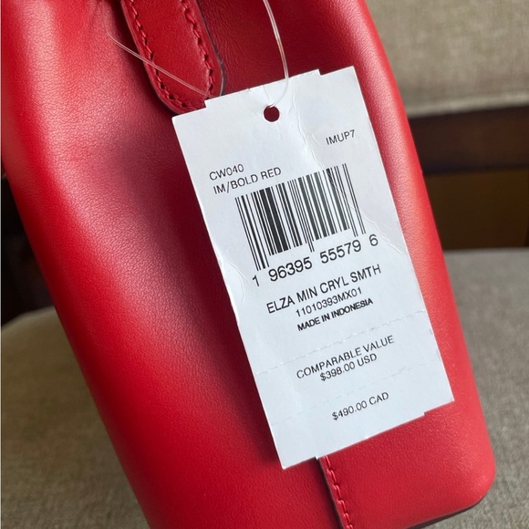 NWT！2PCS COACH Eliza Mini Carryall Bag（CW040）Gold/BoRed  and Eliza Wallet（CP254） - Picture 6 of 16